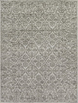Exquisite Rugs Sloan Hand Knotted New Zealand Wool in 3808 Ivory/Gray 8' x 10' Area Rug