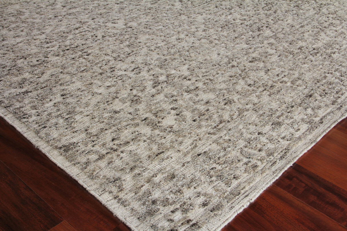 Exquisite Rugs Sloan Hand Knotted New Zealand Wool in 3808 Ivory/Gray 9' x 12' Area Rug