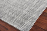 Exquisite Rugs Fairbanks Hand Loomed Bamboo Silk in 3834 Gray/White 12' x 15' Area Rug