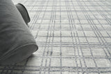 Exquisite Rugs Fairbanks Hand Loomed Bamboo Silk in 3835 White/Light Silver/Gray 9' x 12' Area Rug