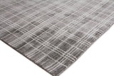Exquisite Rugs Fairbanks Hand Loomed Bamboo Silk in 3836 Silver/White 14' x 18' Area Rug