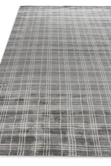 Exquisite Rugs Fairbanks Hand Loomed Bamboo Silk in 3836 Silver/White 14' x 18' Area Rug