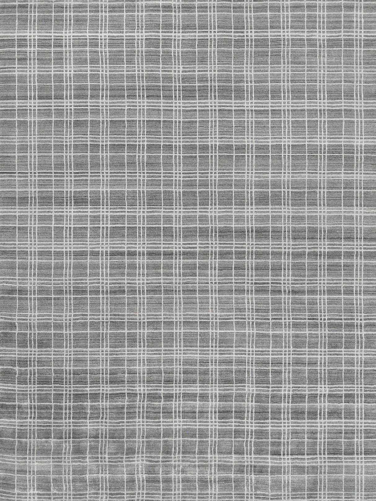 Exquisite Rugs Fairbanks Hand Loomed Bamboo Silk in 3836 Silver/White 9' x 12' Area Rug