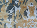 Exquisite Rugs Cassina Hand Loomed Bamboo Silk in 3865 Silver/Gold 5' x 8' Area Rug