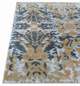 Exquisite Rugs Cassina Hand Loomed Bamboo Silk in 3865 Silver/Gold 5' x 8' Area Rug