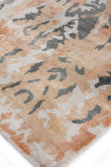 Exquisite Rugs Cassina Hand Loomed Bamboo Silk in 3865 Silver/Gold 8' x 10' Area Rug