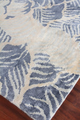 Exquisite Rugs Cassina Hand Loomed Bamboo Silk in 3869 Ivory/Blue 8' x 10' Area Rug