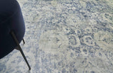 Exquisite Rugs Cassina Hand Loomed Bamboo Silk in 3902 Light Silver/Blue 12' x 15' Area Rug