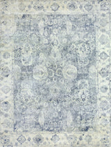 Exquisite Rugs Cassina Hand Loomed Bamboo Silk in 3902 Light Silver/Blue 6' x 9' Area Rug