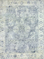 Exquisite Rugs Cassina Hand Loomed Bamboo Silk in 3902 Light Silver/Blue 6' x 9' Area Rug
