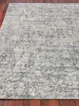 Exquisite Rugs Cassina Hand Loomed Bamboo Silk in 3904 Gray/Ivory 12' x 15' Area Rug