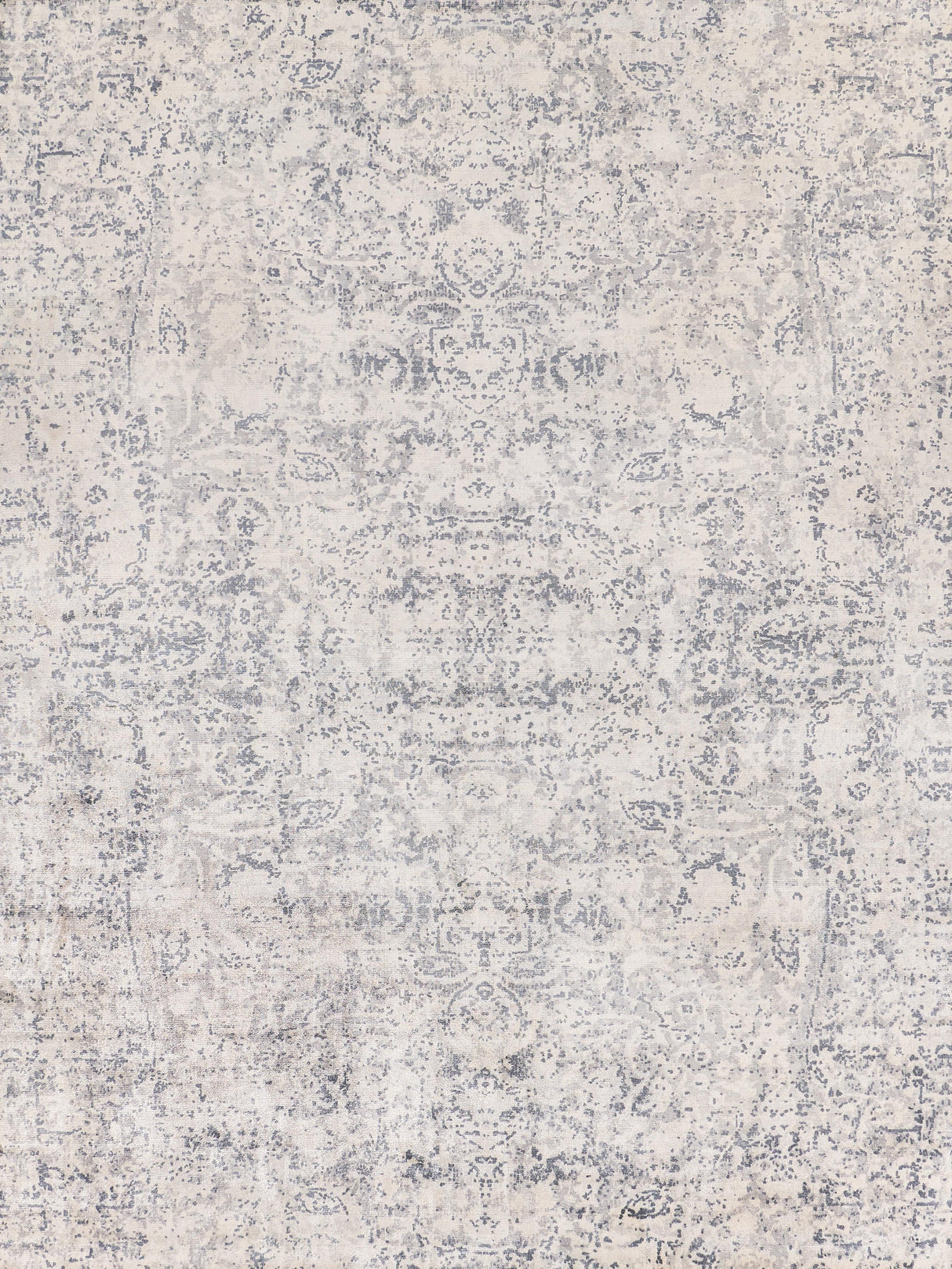 Exquisite Rugs Cassina Hand Loomed Bamboo Silk in 3904 Gray/Ivory 10' x 14' Area Rug