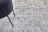 Exquisite Rugs Cassina Hand Loomed Bamboo Silk in 3904 Gray/Ivory 8' x 10' Area Rug