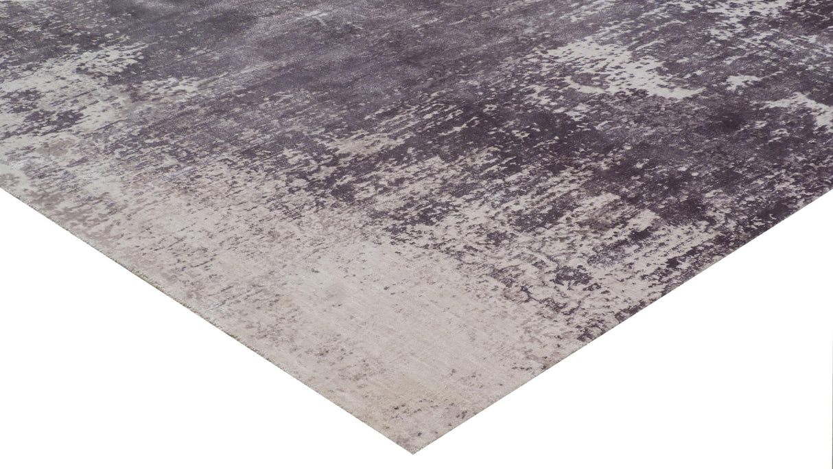 Exquisite Rugs Cassina Hand Loomed Bamboo Silk in 3931 Gray/Ivory 8' x 10' Area Rug