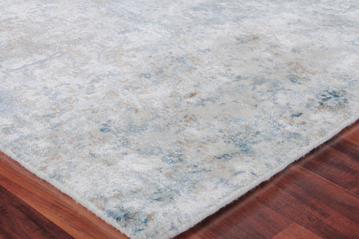 Exquisite Rugs Cassina Hand Loomed Bamboo Silk in 3934 Blue/Brown 9' x 12' Area Rug