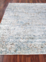 Exquisite Rugs Cassina Hand Loomed Bamboo Silk in 3934 Blue/Brown 9' x 12' Area Rug
