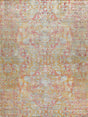 Exquisite Rugs Antolini Hand Loomed Bamboo Silk in 3942 Green/Rust 9' x 12' Area Rug