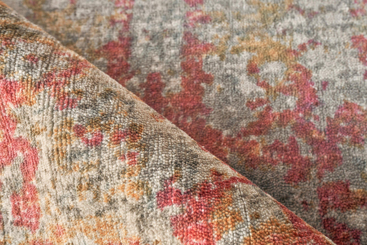 Exquisite Rugs Antolini Hand Loomed Bamboo Silk in 3942 Green/Rust 9' x 12' Area Rug