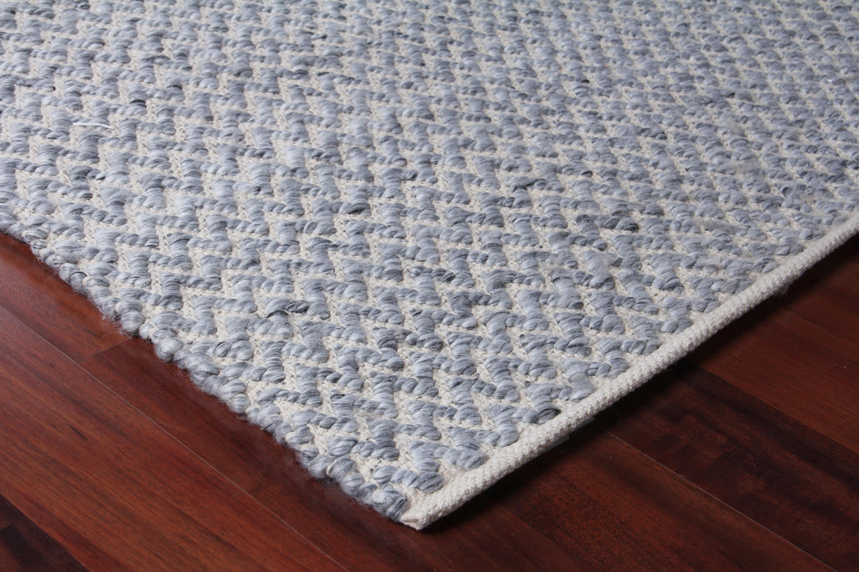 Exquisite Rugs Rialto Hand Woven Polyester/Cotton in 3958 Dark Gray 9' x 12' Area Rug