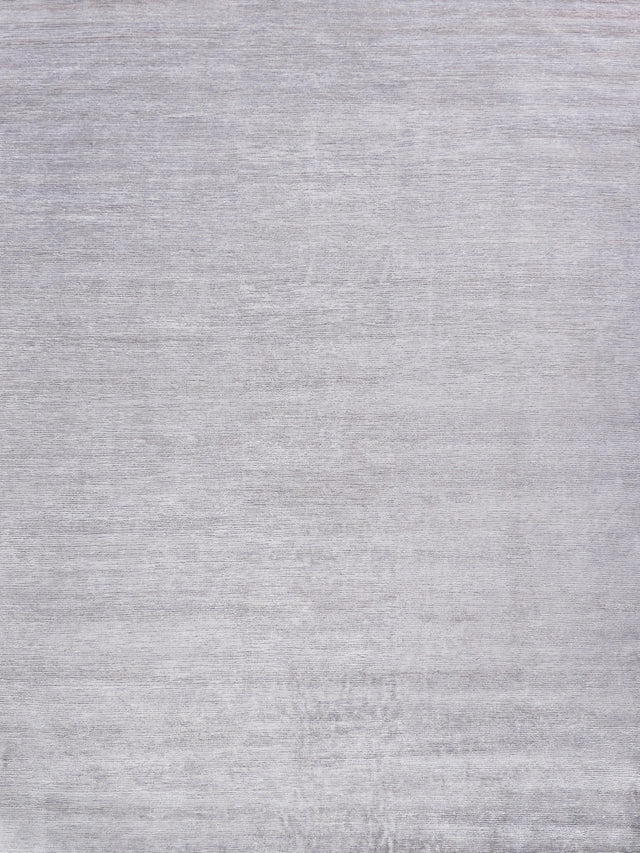 Exquisite Rugs Crush Hand Knotted Bamboo Silk in 3989 Silver 8' x 10' Area Rug