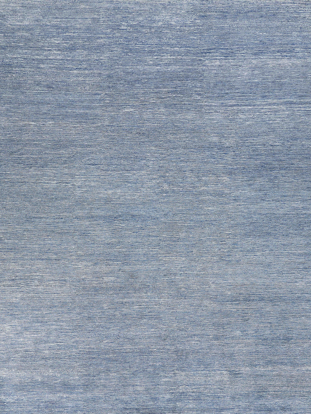 Exquisite Rugs Crush Hand Knotted Bamboo Silk in 3991 Aqua/Dark Aqua 8' x 10' Area Rug