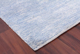 Exquisite Rugs Crush Hand Knotted Bamboo Silk in 3991 Aqua/Dark Aqua 8' x 10' Area Rug