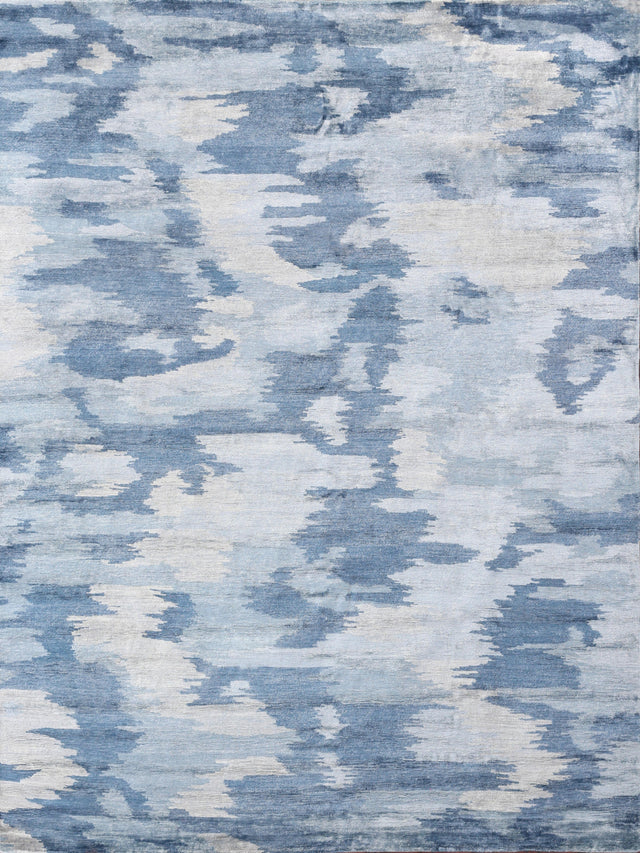 Exquisite Rugs Bamboo Silk Hand Knotted Bamboo Silk in 3996 Blue/Multi 8' x 10' Area Rug