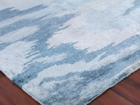 Exquisite Rugs Bamboo Silk Hand Knotted Bamboo Silk in 3996 Blue/Multi 8' x 10' Area Rug