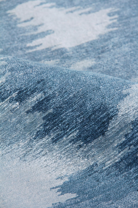 Exquisite Rugs Bamboo Silk Hand Knotted Bamboo Silk in 3996 Blue/Multi 8' x 10' Area Rug