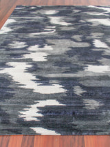 Exquisite Rugs Bamboo Silk Hand Knotted Bamboo Silk in 3998 Navy Blue 10' x 14' Area Rug