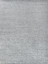 Exquisite Rugs Crush Hand Knotted Bamboo Silk in 4001 Light Silver 10' x 14' Area Rug