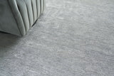 Exquisite Rugs Crush Hand Knotted Bamboo Silk in 4001 Light Silver 8' x 10' Area Rug