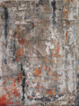 Exquisite Rugs Laureno Hand Knotted Bamboo Silk in 4023 Navy/Silver/Rust 12' x 15' Area Rug