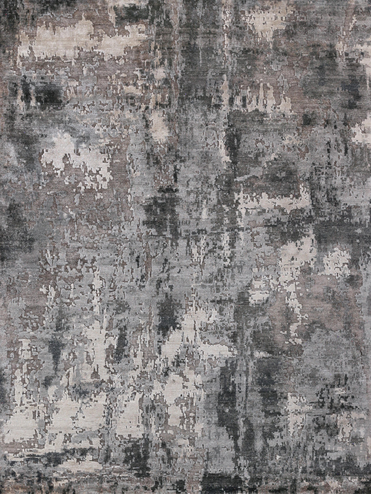 Exquisite Rugs Laureno Hand Knotted Bamboo Silk in 4024 Gray/Charcoal 9' x 12' Area Rug