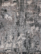 Exquisite Rugs Laureno Hand Knotted Bamboo Silk in 4024 Gray/Charcoal 9' x 12' Area Rug
