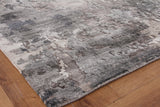 Exquisite Rugs Laureno Hand Knotted Bamboo Silk in 4024 Gray/Charcoal 9' x 12' Area Rug
