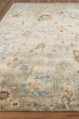 Exquisite Rugs Essex Hand Knotted New Zealand Wool in 4032 Tan/Blue/Rust 10' x 14' Area Rug