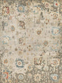 Exquisite Rugs Essex Hand Knotted New Zealand Wool in 4032 Tan/Blue/Rust 8' x 10' Area Rug