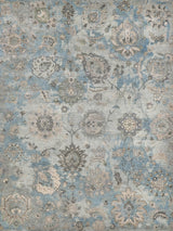 Exquisite Rugs Essex Hand Knotted New Zealand Wool in 4033 Ivory/Light Blue/Multi 12' x 15' Area Rug