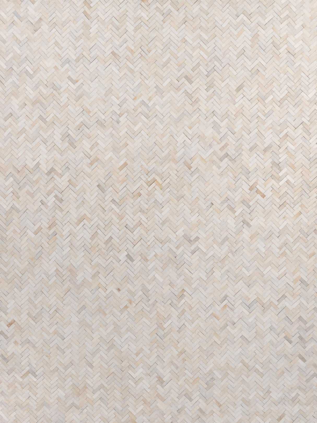 Exquisite Rugs Mosaic Leather Handmade Leather Hide in 4055 Ivory 8' x 11' Area Rug
