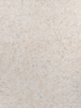 Exquisite Rugs Mosaic Leather Handmade Leather Hide in 4055 Ivory 8' x 11' Area Rug