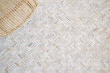 Exquisite Rugs Mosaic Leather Handmade Leather Hide in 4055 Ivory 8' x 11' Area Rug