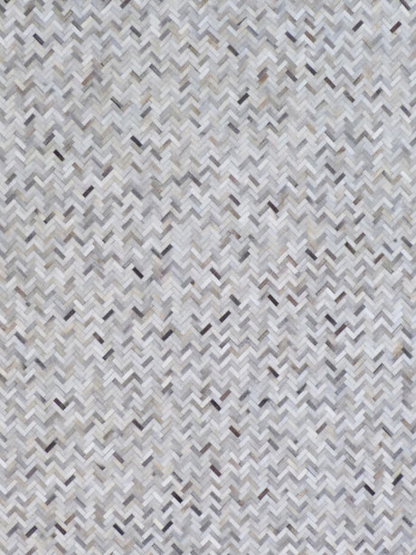 Exquisite Rugs Mosaic Leather Handmade Leather Hide in 4056 Silver 9.5' x 13.5' Area Rug