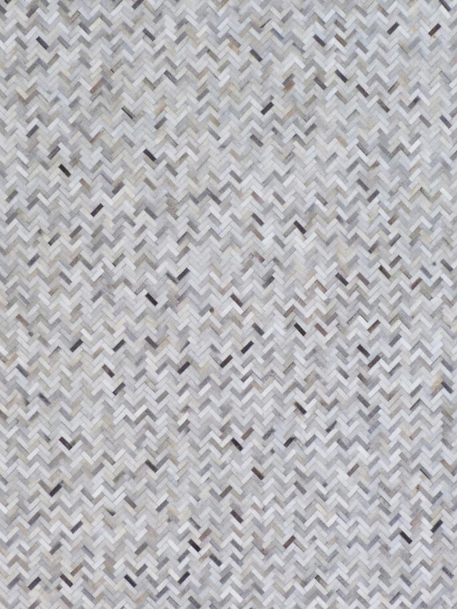 Exquisite Rugs Mosaic Leather Handmade Leather Hide in 4056 Silver 9.5' x 13.5' Area Rug