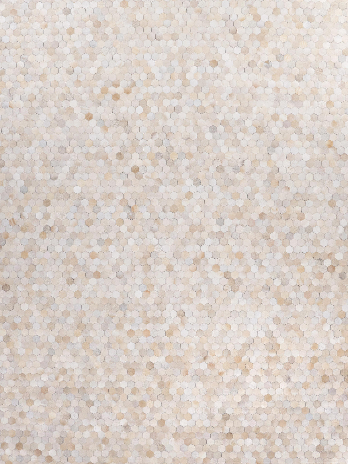 Exquisite Rugs Mosaic Leather Handmade Leather Hide in 4058 Ivory 11.5' x 14.5' Area Rug