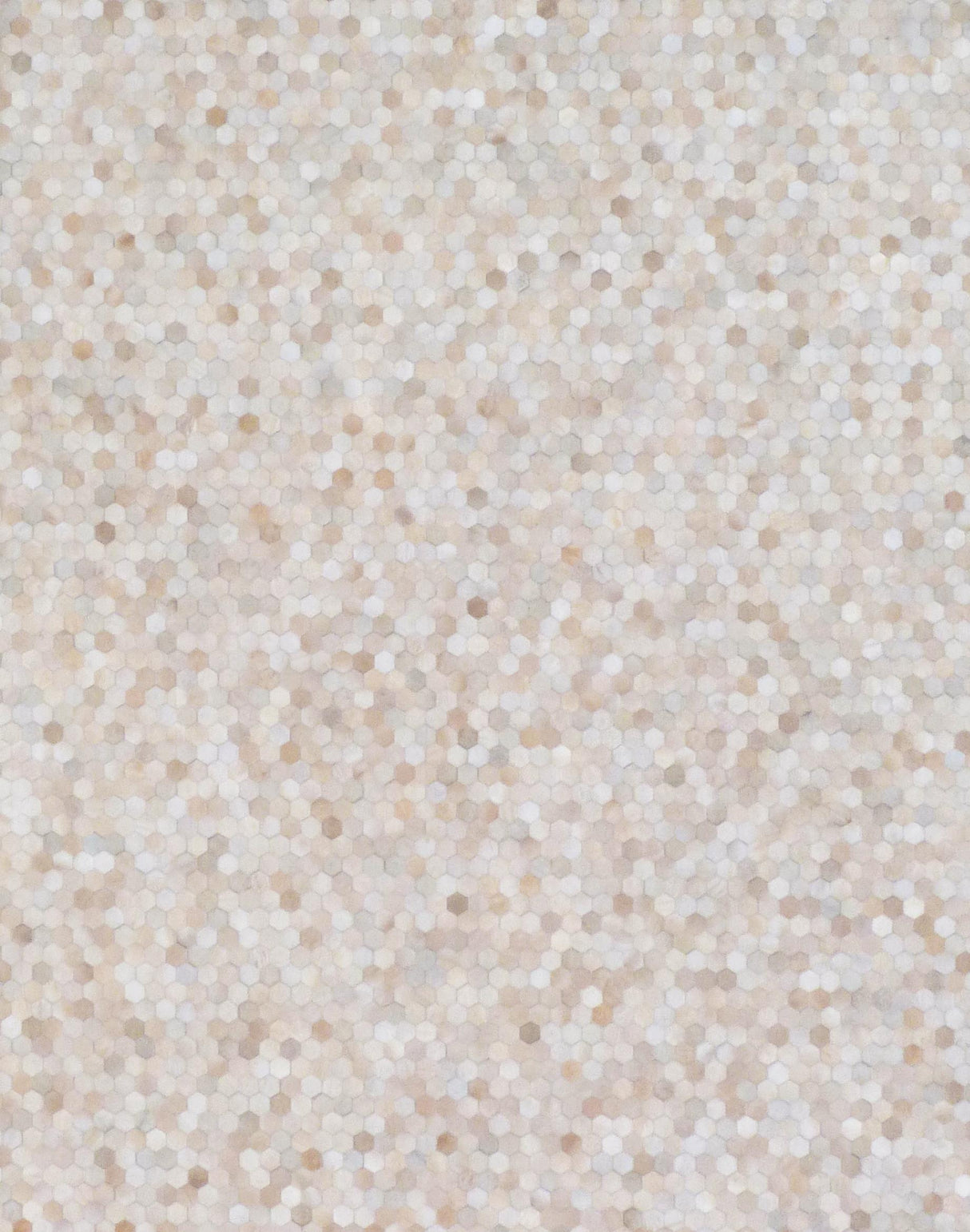 Exquisite Rugs Mosaic Leather Handmade Leather Hide in 4060 Light Beige 8' x 11' Area Rug