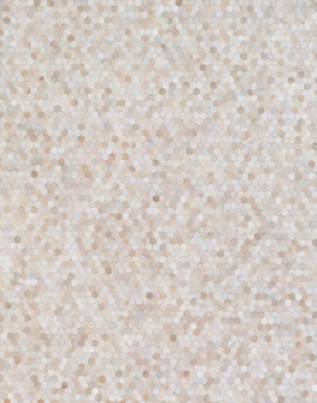 Exquisite Rugs Mosaic Leather Handmade Leather Hide in 4060 Light Beige 9.5' x 13.5' Area Rug