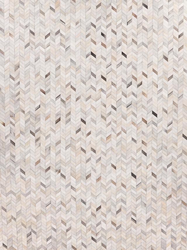 Exquisite Rugs Mosaic Leather Handmade Leather Hide in 4062 Silver 8' x 11' Area Rug