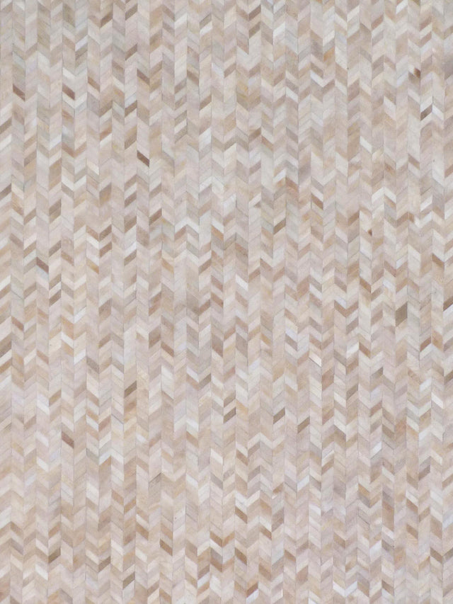 Exquisite Rugs Mosaic Leather Handmade Leather Hide in 4064 Light Beige 8' x 11' Area Rug