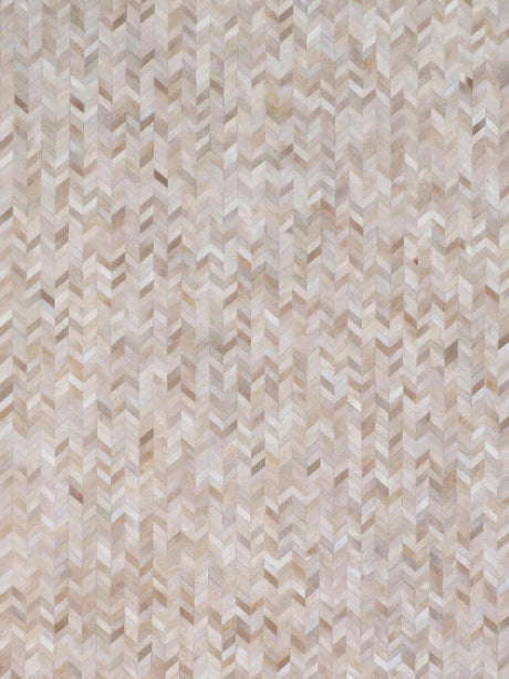 Exquisite Rugs Mosaic Leather Handmade Leather Hide in 4064 Light Beige 9.5' x 13.5' Area Rug